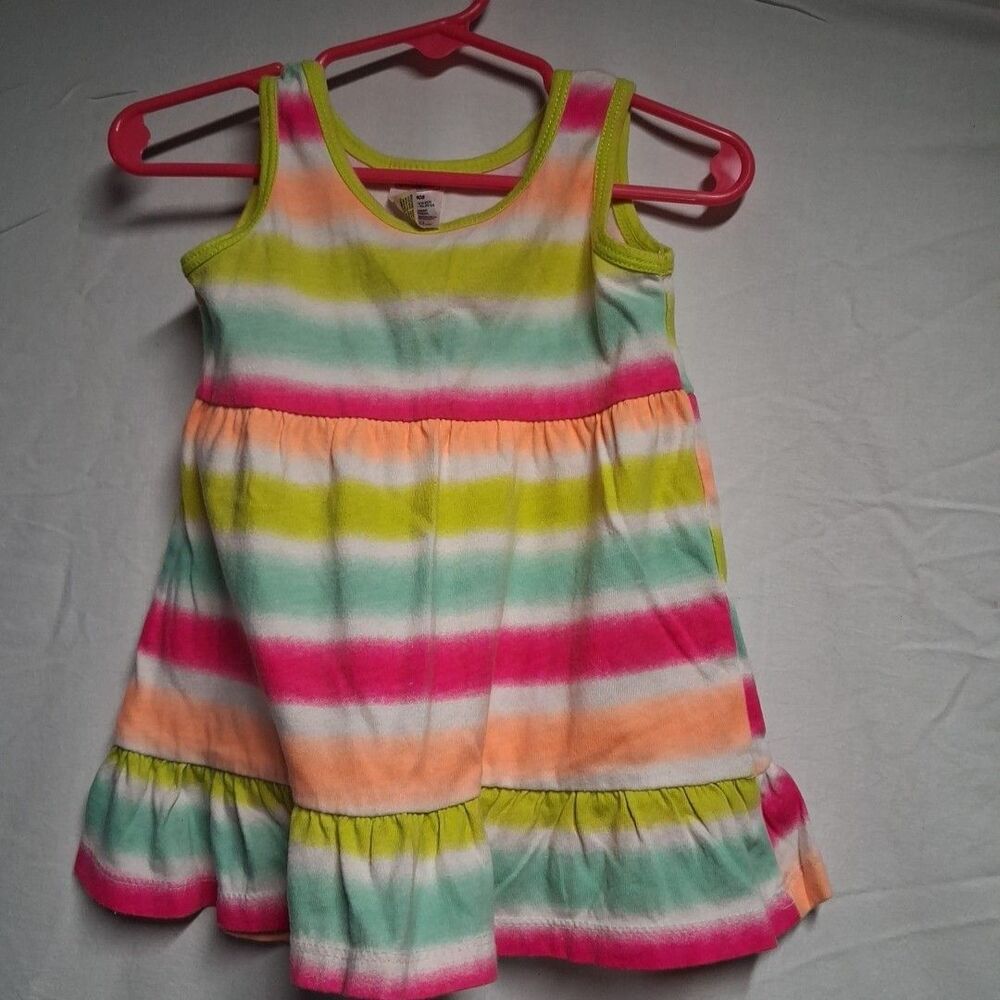 Swiggles Girls Dize 12 Month Striped Bright Dress